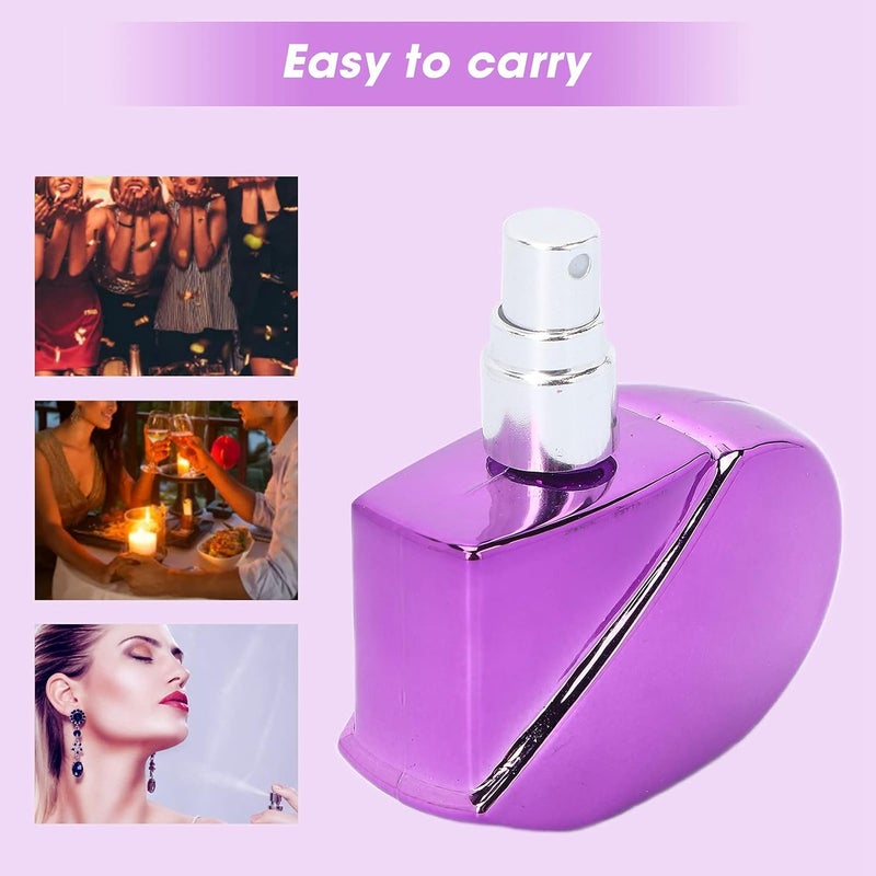 woobles 25ml Heart Shaped Refillable Perfume Atomizer Bottle, Portable Empty Perfume Spray Bottle, for Traveling Outgoing(purple) - Image 2